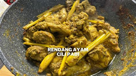 Rendang Ayam Cili Padi | Rendang Ayam Nismilan | - YouTube