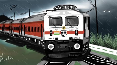 DRAWING TRAIN ON PHONE EASILY I HOW TO DRAW A TRAIN I ARTIST MUNDA - YouTube