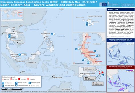 South-eastern Asia - Severe weather and earthquakes - ECHO Daily Map ...