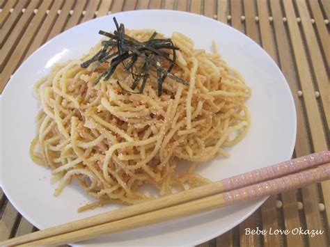 Karashi Mentaiko Spaghetti (Spicy Cod Roe Pasta) | Bebe Love Okazu