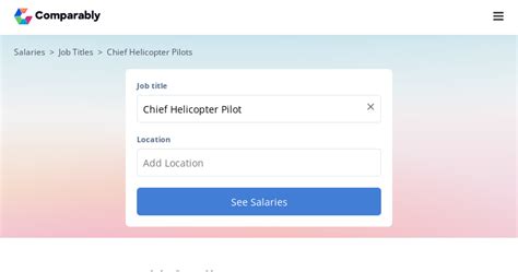 Chief Helicopter Pilot Salary - October 2023