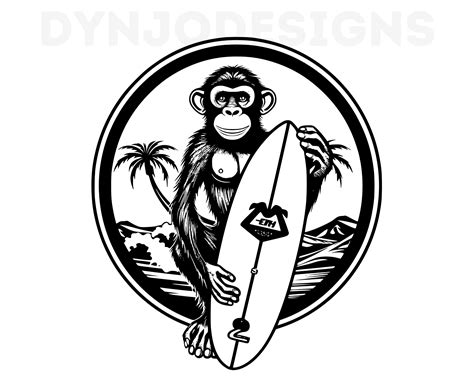 Surfing Monkey Svg Monkey Svg Summer Svg Beach Svg Surfer - Etsy Ireland