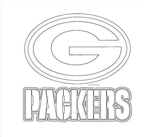 the green bay packers logo is shown in this coloring page