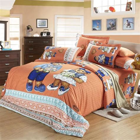 Teddy bear bed sheet bedding set King Queen size full double doona ...