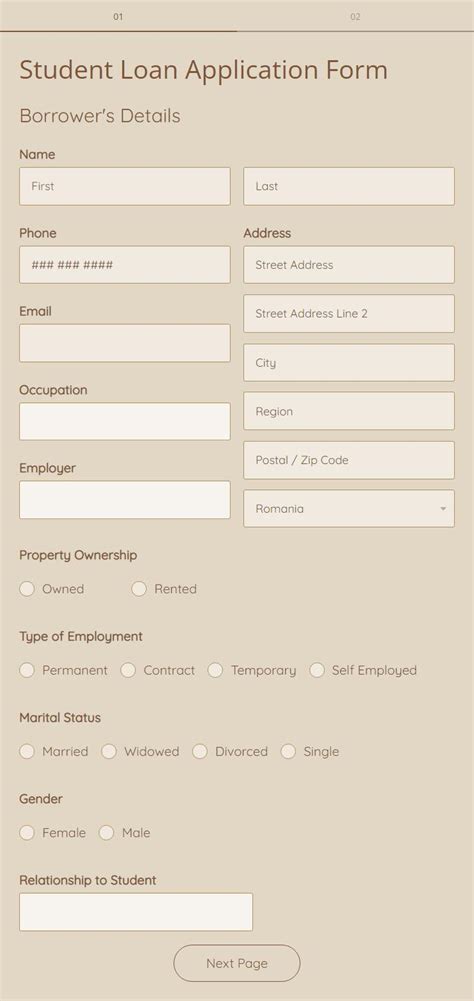 Student Loan Application Form Template | 123FormBuilder