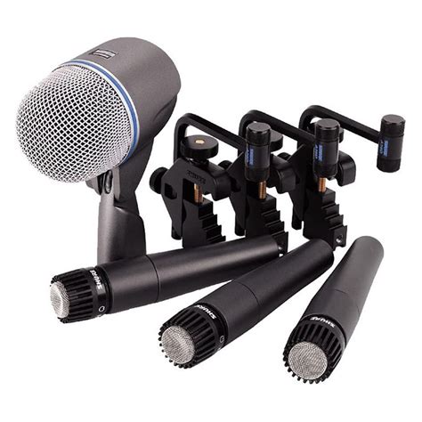 Shure DMK 57-52 Drum Microphone Kit Includes 3 SM57 Instrument, A Beta 52A Kick Drum Microphone ...