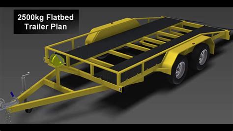 TRAILER PLANS - 2500kg Flatbed Trailer Plan | Flatbed trailer, Trailer ...