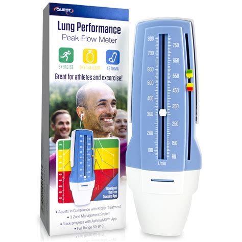 Buy Quest AsthmaMD Lung Performance Peak Flow Meter measures lung performance for athletes ...