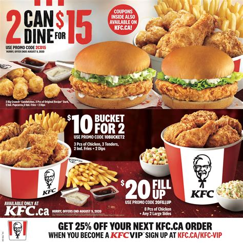 KFC Canada Coupons (SK), until August 9, 2020