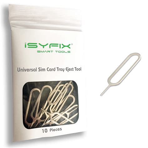 Sim Card Tray Pin Eject Removal Tool Needle Opener Ejector 10X Pack by iSYFIX for All iPhone ...