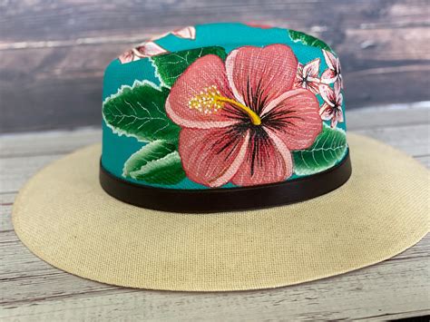 Hand Painted Panama Style Hat - Etsy