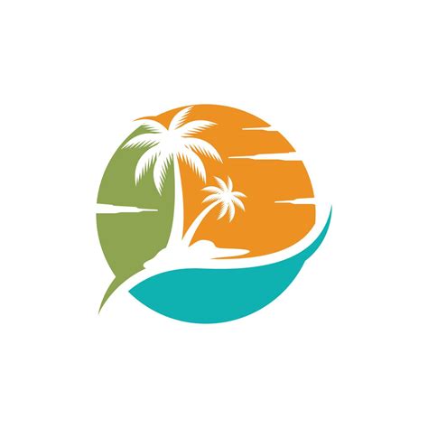 palm beach logo icon design template vector 7636387 Vector Art at Vecteezy