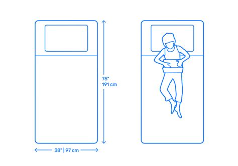 Twin Bed Single Bed Dimensions Drawings, 46% OFF