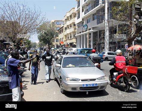 Street in the city of Dakar, Senegal Stock Photo - Alamy