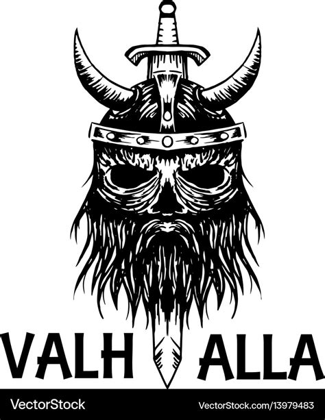 Valhalla symbol of scandinavian ancient viking Vector Image