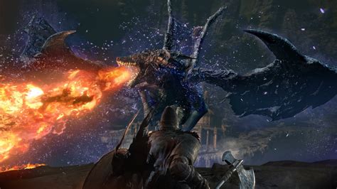 Download Warrior Dragon Dark Souls Video Game Dark Souls III Darkeater Midir HD Wallpaper