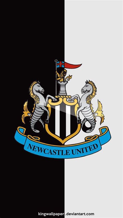 the crest of newcastle football club is shown in two different colors ...