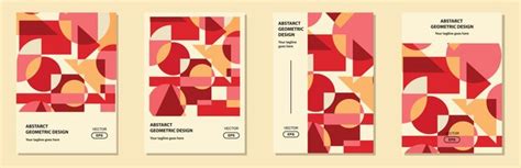 Premium Vector | Red geometric abstract design template