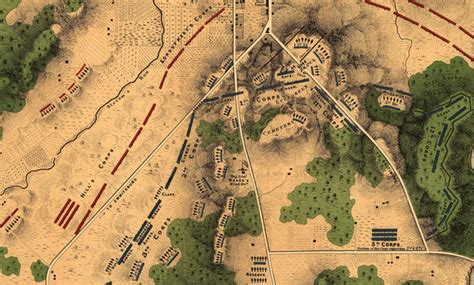 Gettysburg Color Battle Map of 2 July – Battle Archives