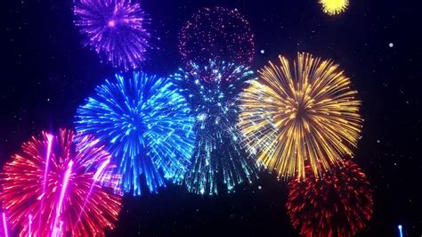 Animated Fireworks Background