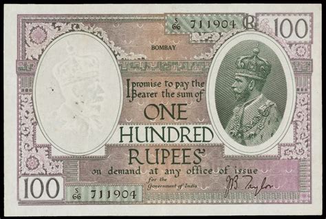 British India 100 Rupee Note 1927 King George V|World Banknotes & Coins Pictures | Old Money ...