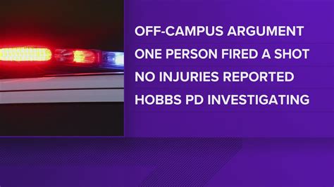 Hobbs Municipal Schools reports of an off-campus incident involving an ...