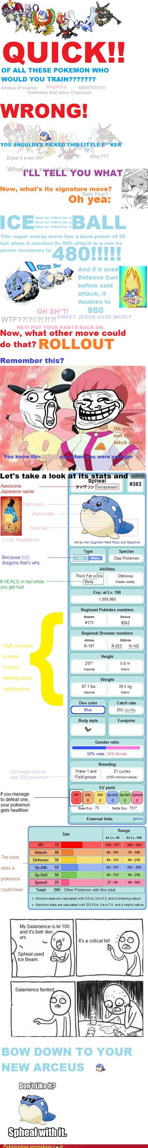 Spheal with it | Pokemon quotes, Geek charming, Jokes quotes