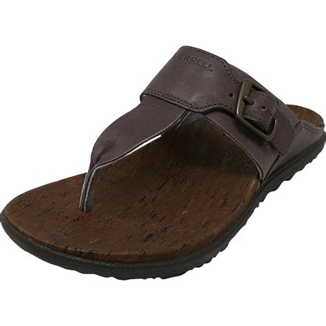 Merrell - Merrell Women's Around Town Luxe Post Falcon Leather Sandal - 6M - Walmart.com ...