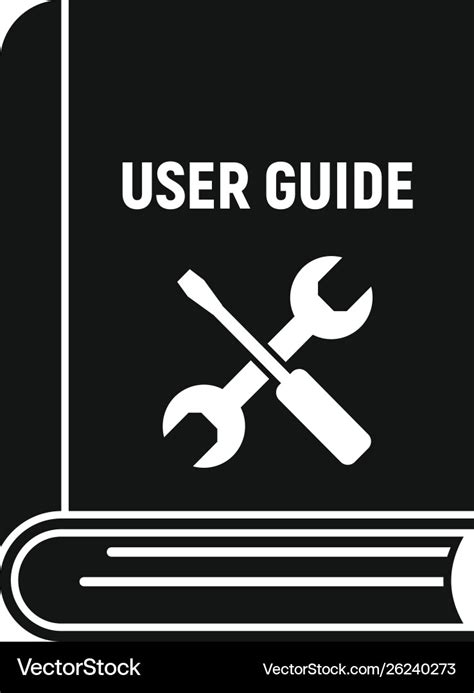 User guide book icon simple style Royalty Free Vector Image