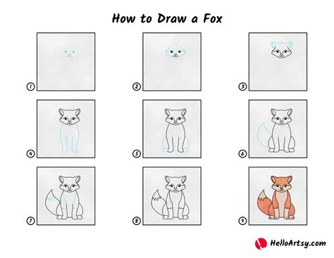 How to Draw a Fox - HelloArtsy