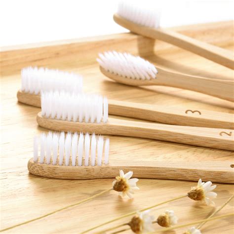 Bamboo Toothbrush 5Pcs 100% Natural | TSC