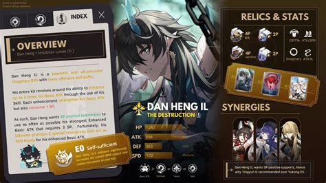 Dan Heng IL In-Depth Guide : r/DanhengMains