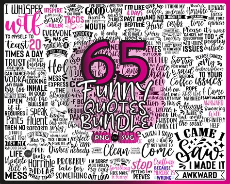 Funny Quotes Bundle Svg Funny Svg Bundle Svg Files for - Etsy