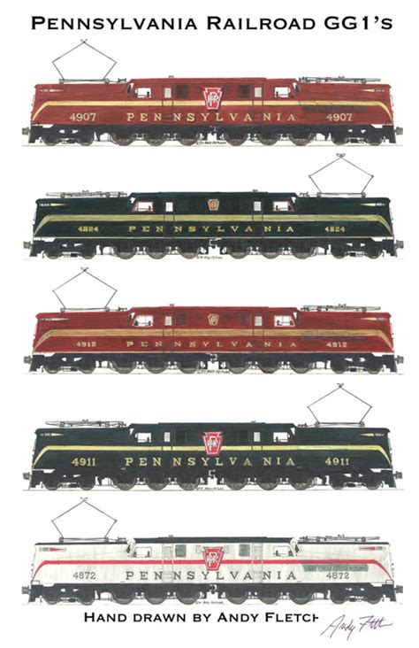 Andy Fletcher Blog-: The Pennsylvania Railroad GG1: Classic Design in Form and Function