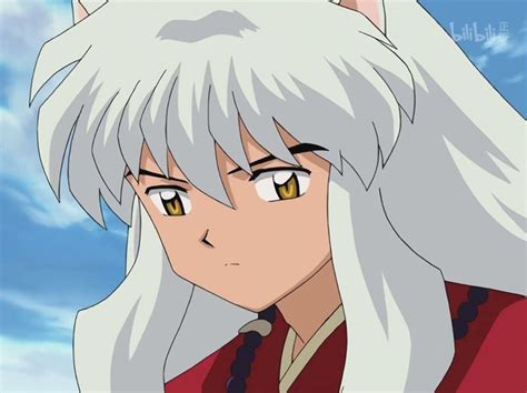 an anime character with long white hair and yellow eyes looks at the camera while standing in ...