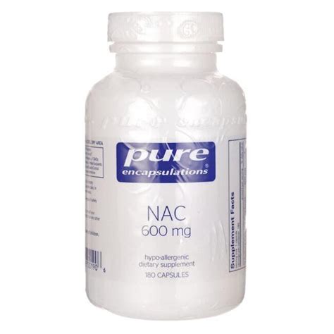 Pure Encapsulations NAC 600 mg 180 Caps - Swanson®