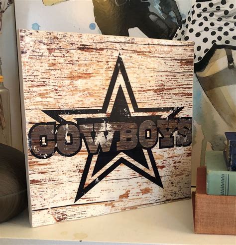 Dallas Cowboys Wooden Sign 10 x 10 Wall Art Handmade | Etsy | Cowboy wall art, Cowboy home decor ...