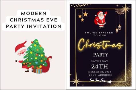 Christmas Eve Party Invitation Template Graphic by Realtor Templates ...