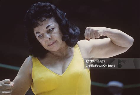 The Fabulous Moolah a professional wrestler punches her opponent.... News Photo - Getty Images