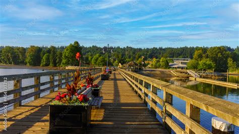 Boat-launch ramp at Rocky Point Park, Port Moody, as viewed from pier ...