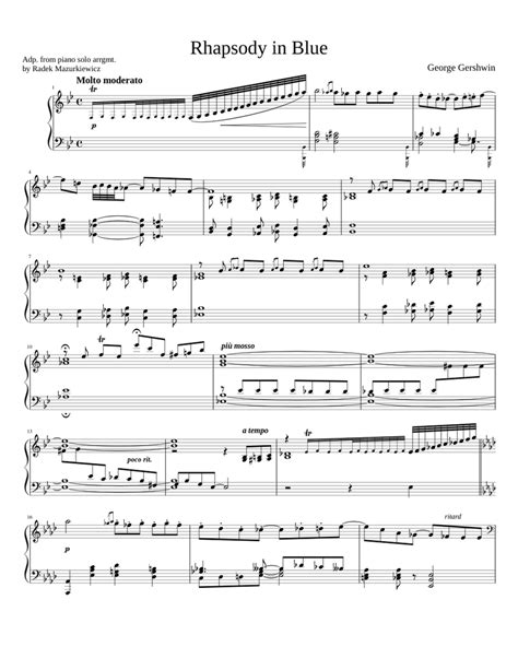 Gershwin Rhapsody in Blue (Piano solo) - piano tutorial