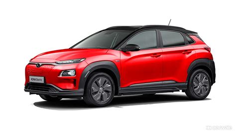 Hyundai Kona Electric Fiery Red with Abyss Black Colour - CarWale