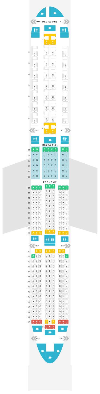 Airbus A350-900 Seat Maps, Specs Amenities Delta Air Lines, 42% OFF