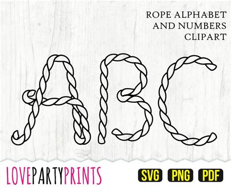 ROPE FONT SVG Png Pdf Rope Font Clipart Rodeo Font - Etsy UK