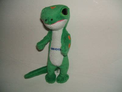 GEICO GECKO GUS LIZARD PLUSH STUFFED ANIMAL TOY GREEN ORANGE SPOTS NEW 6" NEW | #253570106