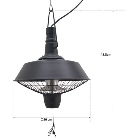 2100W Outdoor Ceiling Mounted Halogen Electric Heater