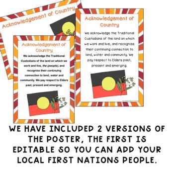 Acknowledgement of Country Poster - Indigenous Australia | TpT