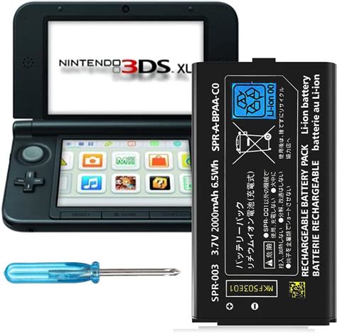 3DS XL Battery Pack, Rechargeable Lithium-ion Battery Pack Compatible with Nintendo 3DS XL SPR ...