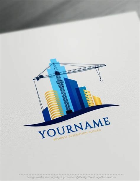 Free Construction Logo Maker – Urban Crane Logo Design Ideas | Logotipo ...