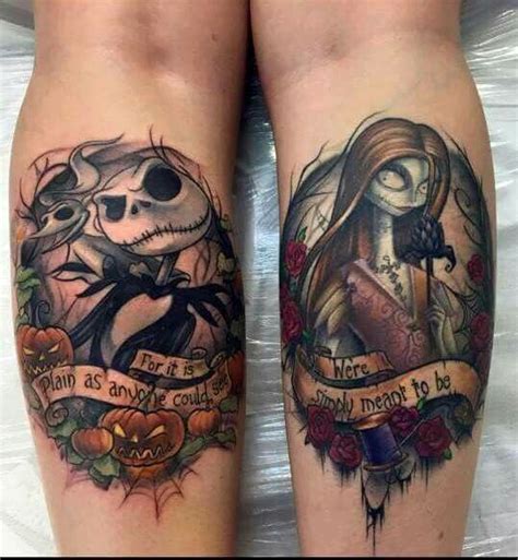 Sally and Jack couples tattoo | Tattoo nightmares, Christmas tattoo ...